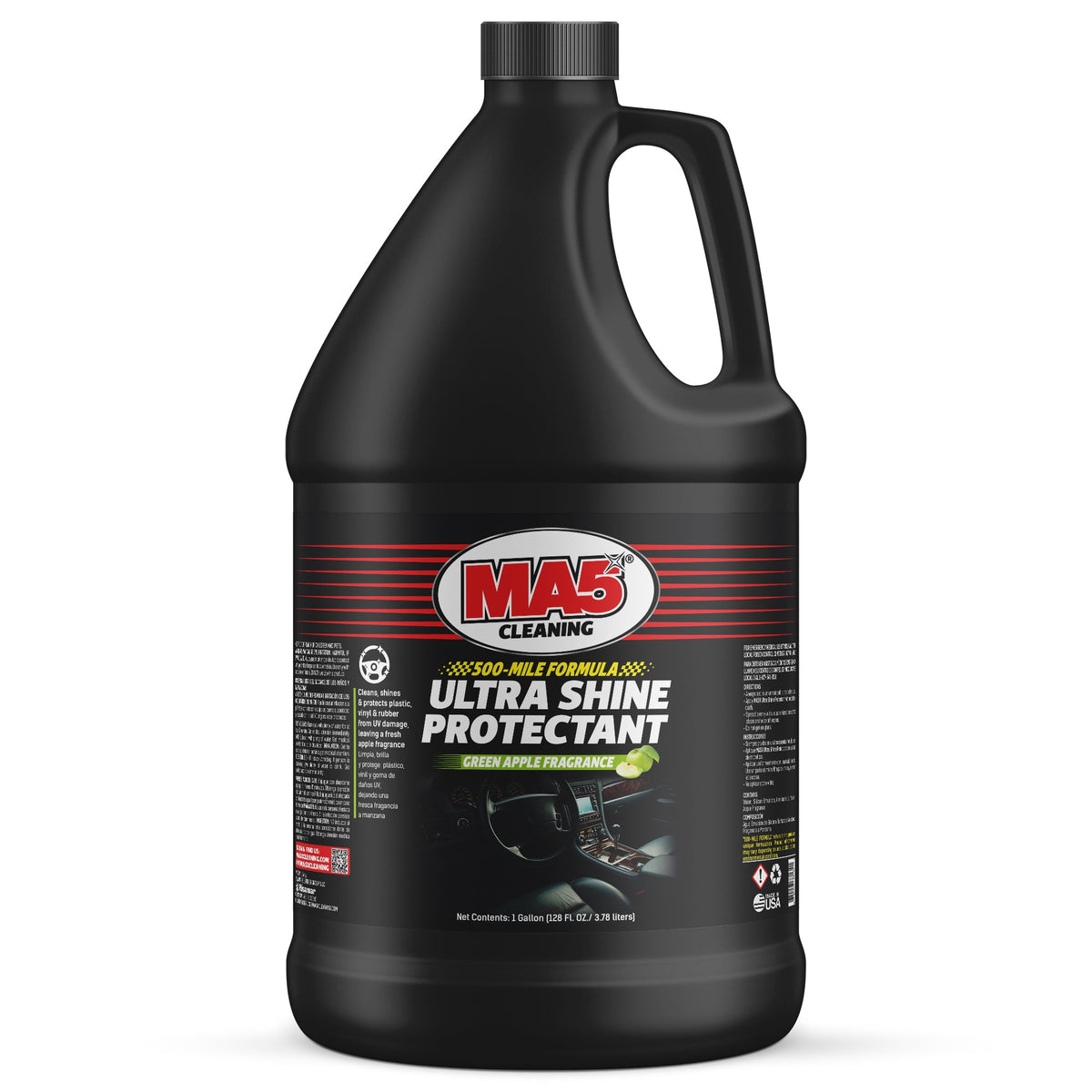 MA5X Ultra Shine Protectant: Non-Greasy Car Interior Dressing with Green Apple Scent