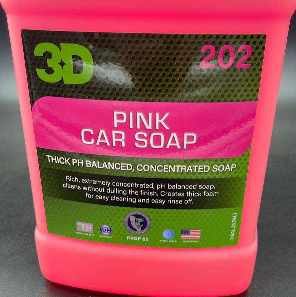 3D Pink Car Wash Soap 1 Gal