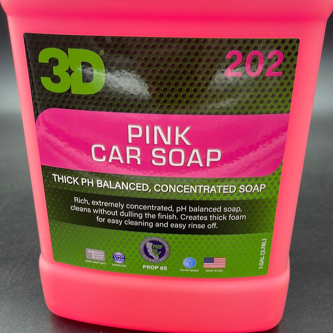 3D Pink Car Wash Soap 1 Gal